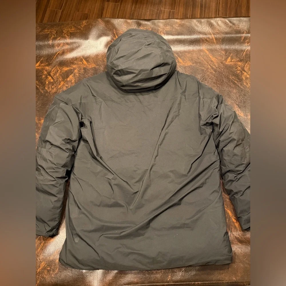 Lululemon StretchSeal Down-Filled Parka DKFR Dark Black Men's Coat - Picture 2 of 7